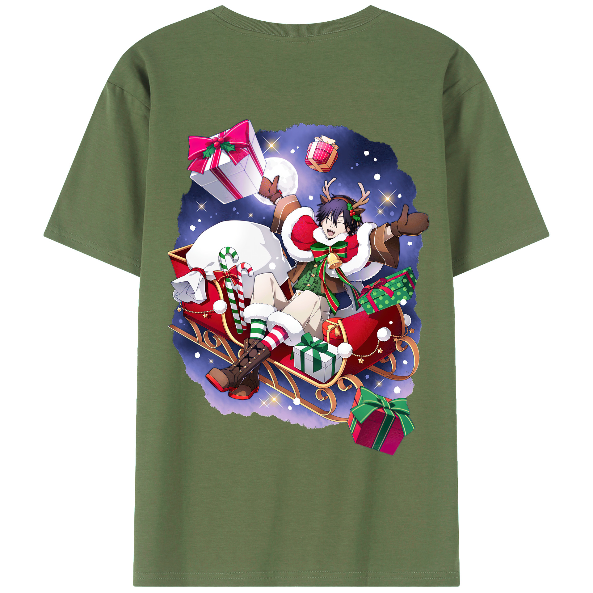 （画像用） 文豪ストレイドッグス Bungo Stray Dogs 綿100％ メンズ半袖Tシャツ（バックプリント） 通気性